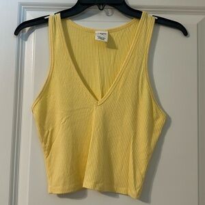 Yellow cropped tank